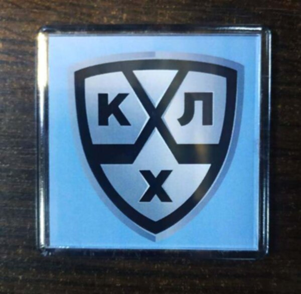 магнит КХЛ  6х6см пластик