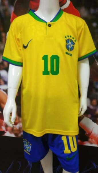 форма детская сборной Бразилии №10 NEYMAR  World Cup Qatar 2022