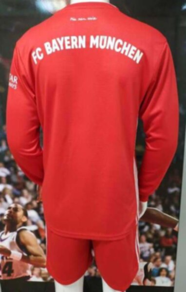 форма Bayern Munchen  длинный рукав 2020-2021 домашняя  полиэстер 100%
