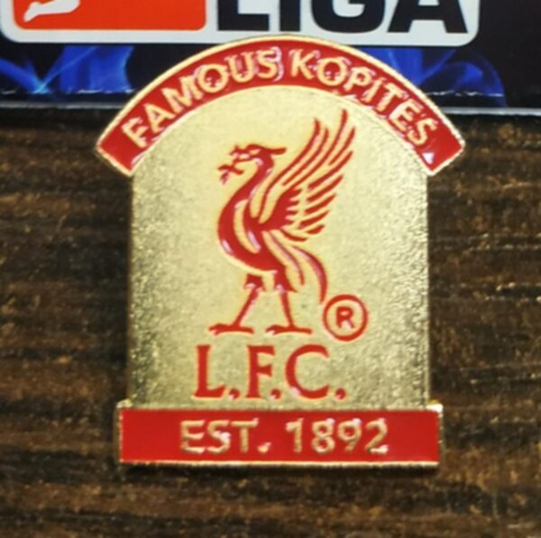 значок Liverpool №1055 2,5 см х 2 см металл