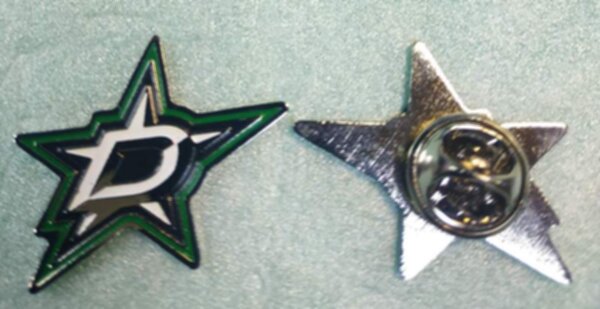 значок Dallas Stars  №1159   3 х 2 см металл