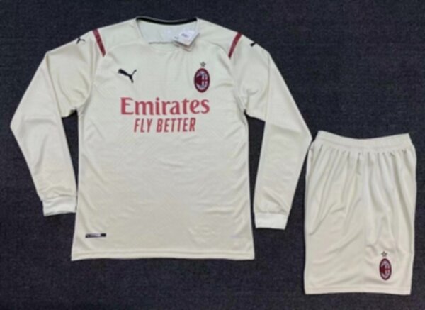 форма AC Milan  длинный рукав 2021-2022  гостевая   полиэстер 100%