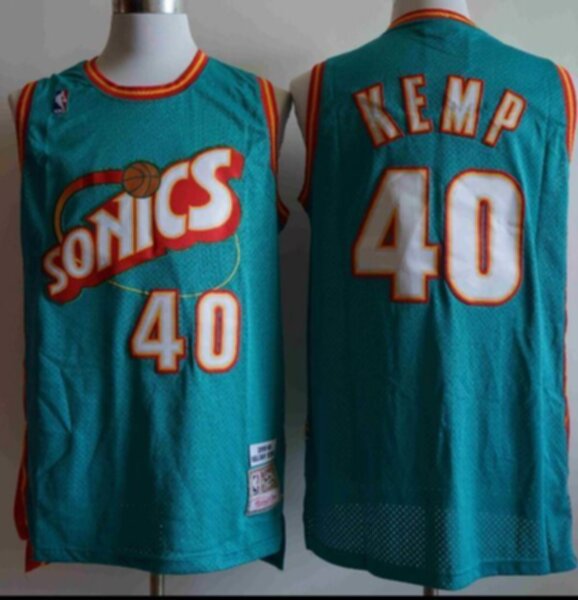 майка баскетбольная  Seattle Supersonics №40  KEMP  Mitchell & Ness
