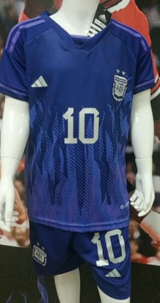 форма детская сборной Аргентины №10 MESSI  гостевая  World Cup Qatar 2022