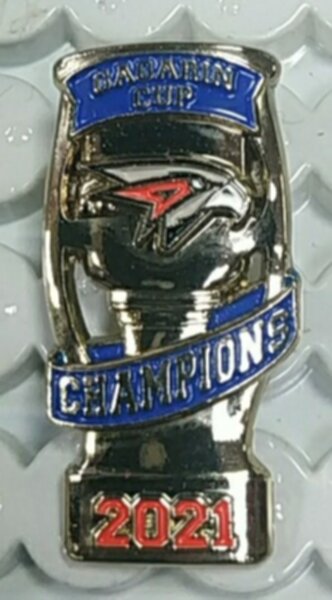 значок Авангард Омск обладатель Кубка Гагарина 2021 №1461  4 см х 2 см,  металл