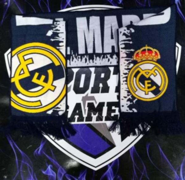 шарф Реал Мадрид  130см х 18см односторонний  акрил 100%