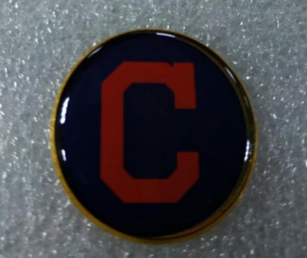 значок Cleveland Indians №1232 2,5 см металл+полимерная смола