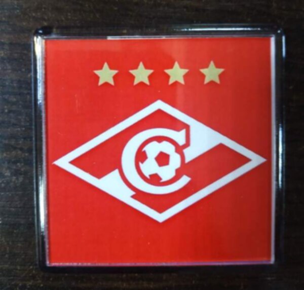 магнит Спартак Москва   6х6см пластик