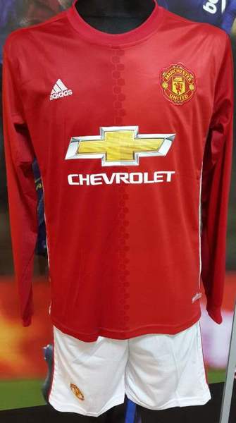 форма Manchester United  длинный рукав  2016-2017  домашняя