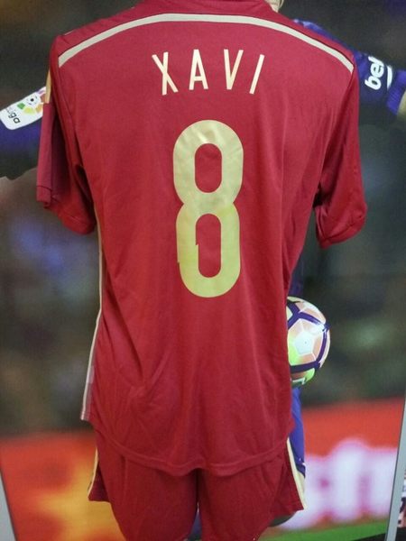 форма сборной Испании №8 XAVI   World Cup 2014
