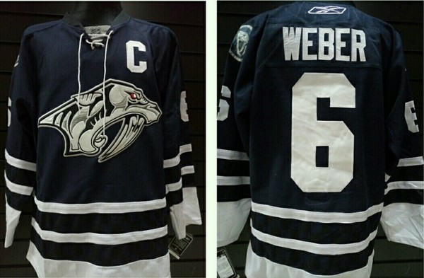 свитер хоккейный Nashville Predators №6 WEBER  Reebok
