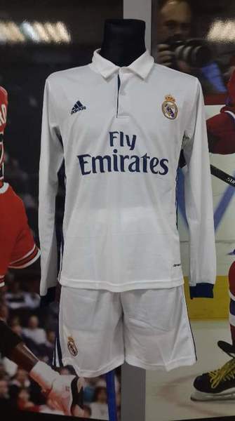 форма Real Madrid  длинный рукав   2016-2017  домашняя
