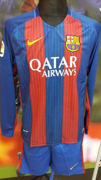 форма Barcelona  длинный рукав  2016-2017  домашняя