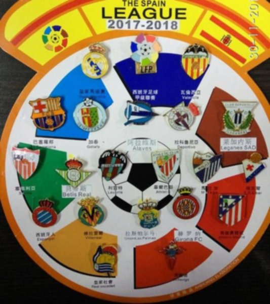 набор значков La Liga 2017-2018