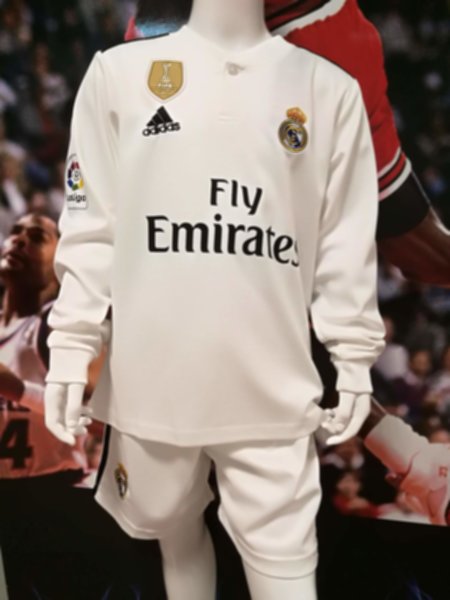 форма детская длинный рукав Real Madrid  2018-2019  домашняя