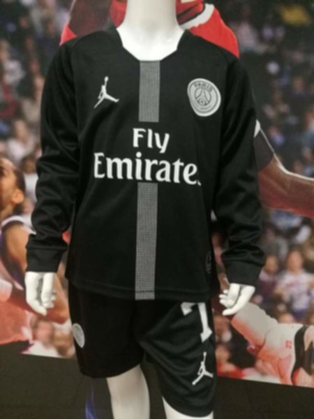 форма детская Paris SG №7 MBAPPE  длинный рукав  2018-2019