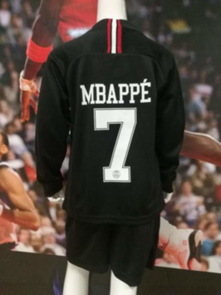 форма детская Paris SG №7 MBAPPE  длинный рукав  2018-2019