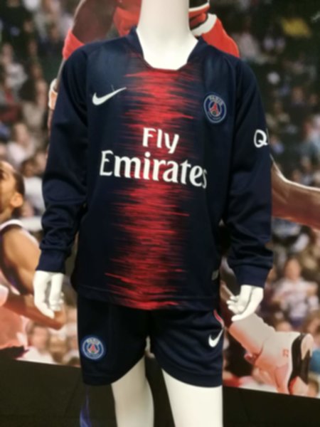 форма детская длинный рукав Paris SG №7 MBAPPE  домашняя  2018-2019