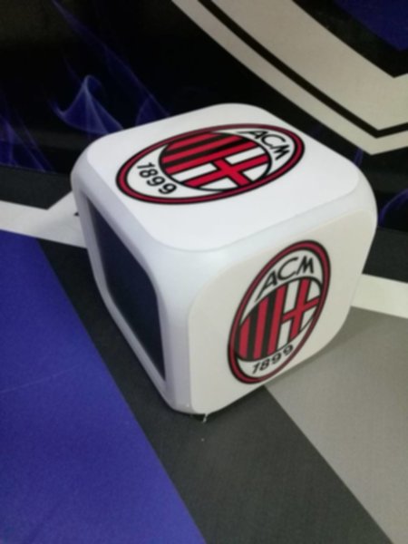 часы с LED AC Milan  8х8х8см