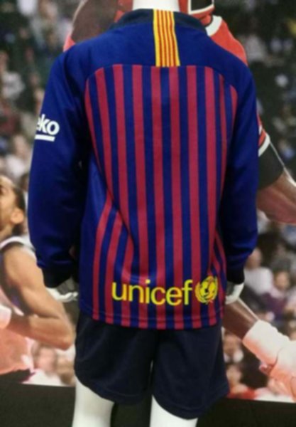 форма детская Barcelona  длинный рукав  2018-2019