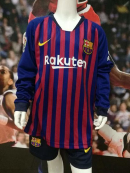 форма детская Barcelona №9 SUAREZ  длинный рукав  2018-2019