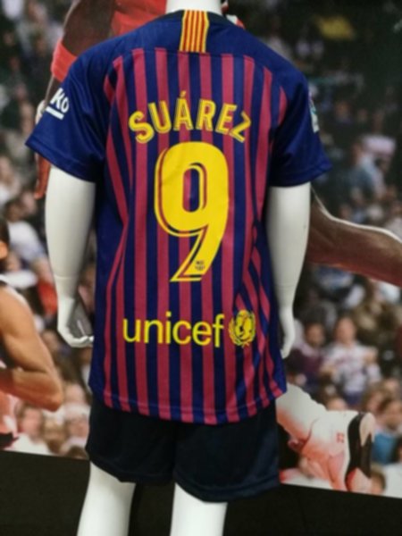 форма детская Barcelona№9 SUAREZ  2018-2019  домашняя