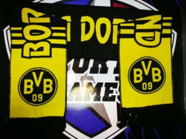 шарф Боруссия Дортмунд 130см х 18см  односторонний  акрил 100%