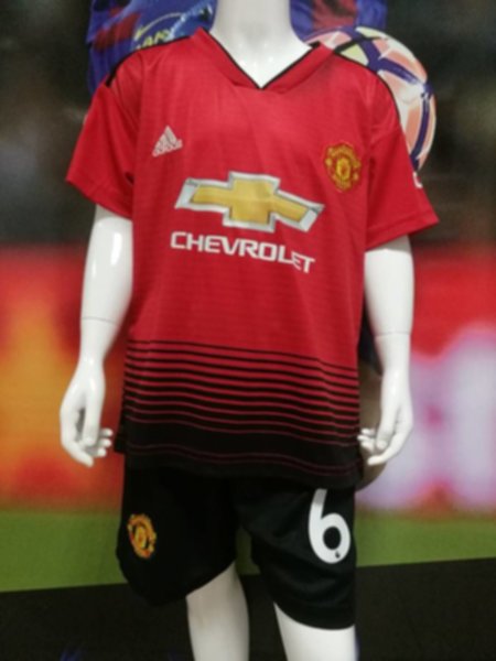  форма детская Manchester United №6 POGBA  домашняя  2018-2019