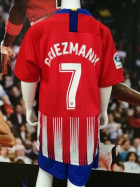форма детская Atletico Madrid №7 GRIEZMANN  домашняя  2018-2019