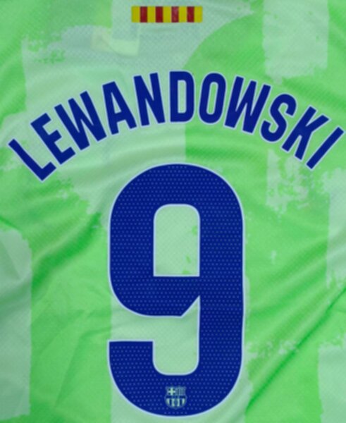 форма детская Barcelona №9 LEWANDOVSKI 2024-2025 Nike,резервная,полиэстер 100%