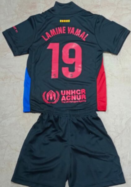 форма детская Barcelona №19 LAMINE YAMAL 2024-2025 Nike,гостевая,полиэстер 100%