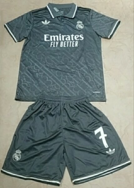 форма детская Real Madrid №7 VINI JR.  2024-2025 adidas,резервная,полиэстер 100%