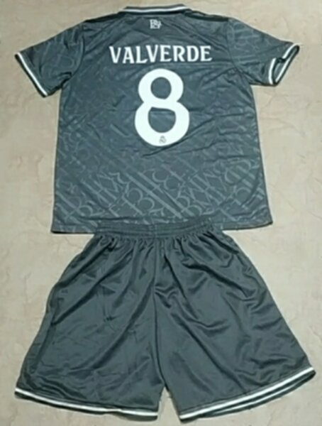 форма детская Real Madrid №8 VALVERDE  2024-2025 adidas,резервная,полиэстер 100%