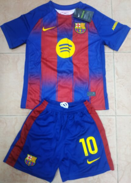 форма детская Barcelona №10 LAMINE YAMAL 2025-2026 Nike,домашняя,полиэстер 100%