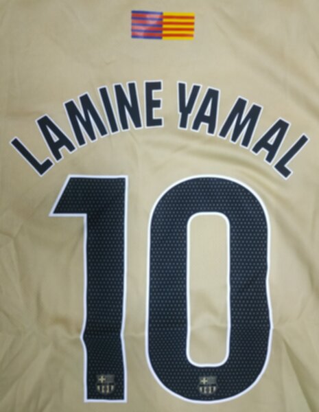 форма детская Barcelona №10 LAMINE YAMAL 2025-2026 Nike,гостевая,полиэстер 100%