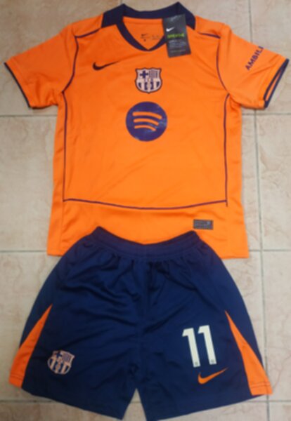 форма детская Barcelona №11 RAPHINHA, 2025-2026 Nike,резервная,полиэстер 100%