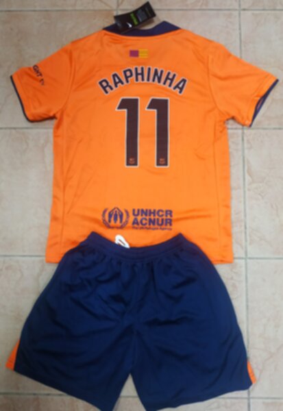 форма детская Barcelona №11 RAPHINHA, 2025-2026 Nike,резервная,полиэстер 100%