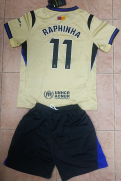 форма детская Barcelona №11 RAPHINHA, 2025-2026 Nike,гостевая,полиэстер 100%