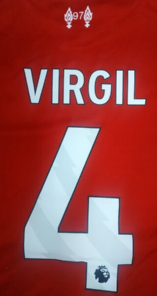 форма футбольная Ливерпуль,детская №4 VIRGIL,2025-2026,домашняя,полиэстер 100%