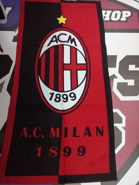 полотенце AC Milan 150см х 70см  хлопок 100%