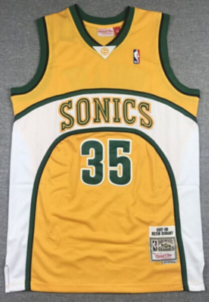 майка баскетбольная  Seattle Supersonics №35 DURANT Mitchell & Ness