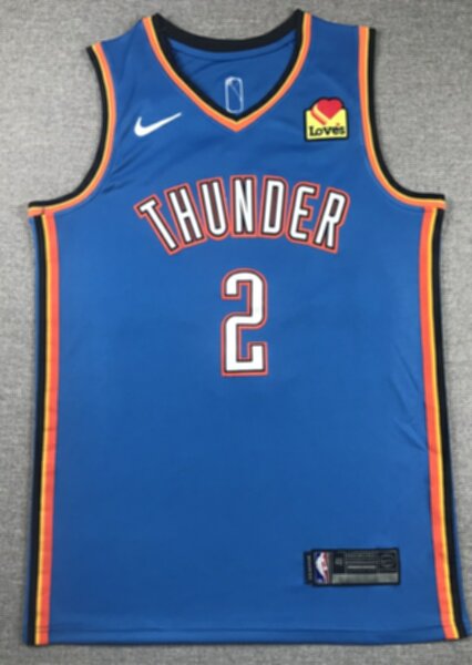 майка баскетбольная Oklachoma City Thunder  №2 Gilgeous-Alexander Nike,полиэстер 100%