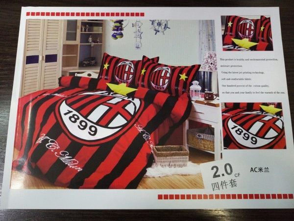 постельный комплект AC Milan  230см x 200см,наволочка 1шт.(75 х 50см),хлопок 100%