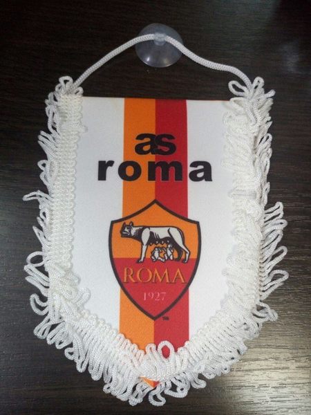 вымпел AS Roma  14 см х 9 см
