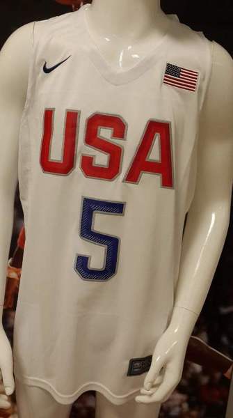 майка баскетбольная  сборной США №5 DURANT  белая 