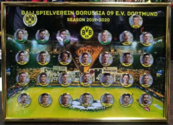 набор значков Borussia Dortmund 2019-2020  30 см х 21 см 